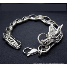 Edelstahl Männer Drachen Panzerkette Armbänder Körperschmuck